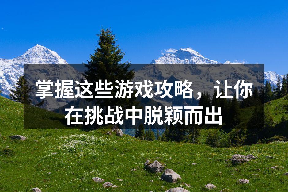 掌握这些游戏攻略，让你在挑战中脱颖而出