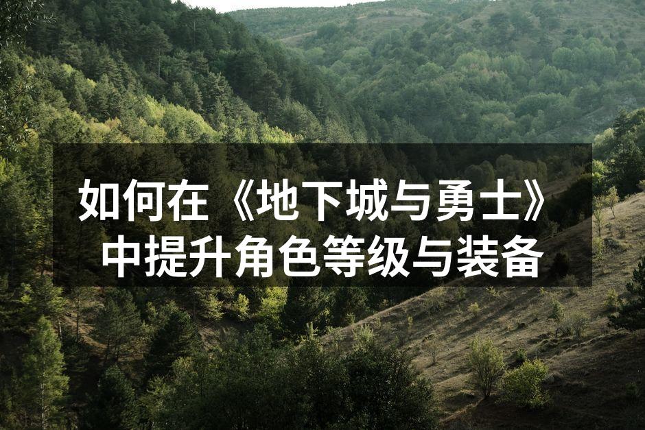 如何在《地下城与勇士》中提升角色等级与装